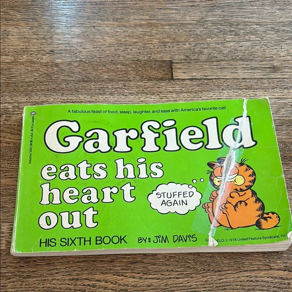 Vintage Set of 3 Garfield the Cat Comic Strip Funny Book Collection by Jim Davis